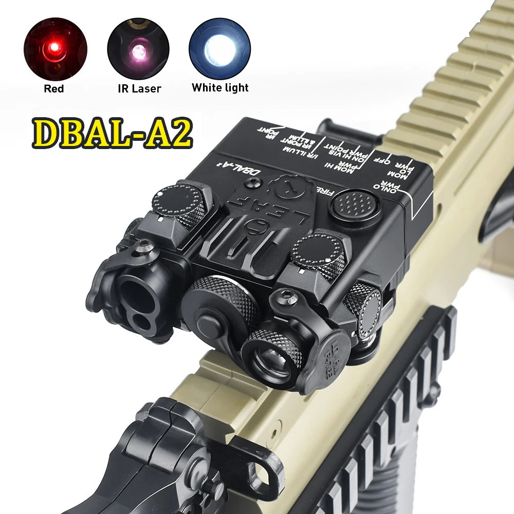 

WADSN Airsoft DBAL A2 Red Dot Laser IR Aiming Full Metal Hunting Gun Tactical DBAL PEQ Laser Sight Led Strobe Scout Weapon Light