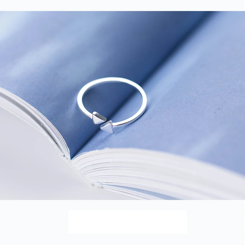 Trustdavis серебро 925 пробы модное геометрическое двойное треугольное Открытое