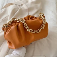 luxurious acrylic chain women handbag summer bag shoulder cloud bag fashion simple chain underarm bag shouleder bag