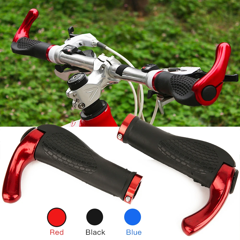 

Aluminum Alloy&TPR Bicycle Anti-slip Handlebar Cover Shock Absorption Mountain Bike Lock on Grip Handlebar Grip Bike Accessories
