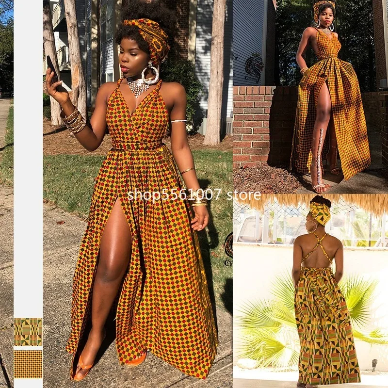 Модные африканские платья 2020 для женщин Бандажное платье из Анкары Африканское