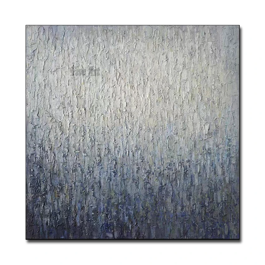 

Hand Painted Abstract Dark Wall Art Picture Home Decor Oil Painting On Canvas For Bedroom Abstract Bule Artworks Unframe