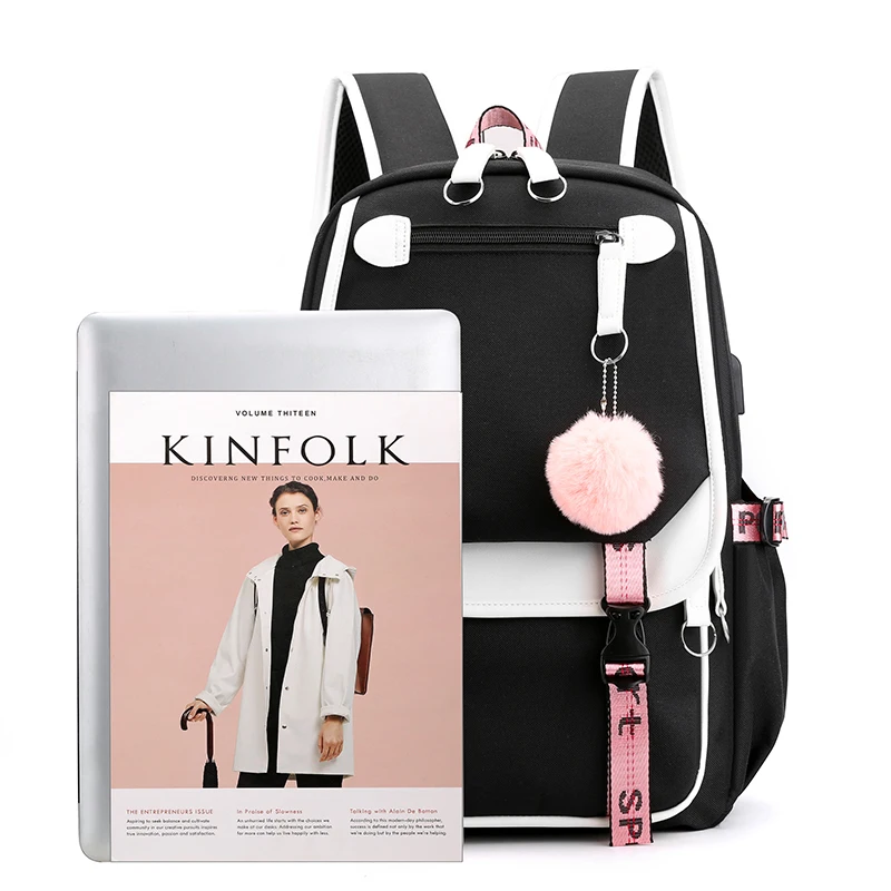 Для женщин и девочек школьные рюкзаки Анти Вор USB зарядка Рюкзак