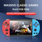 X7 4,3 дюймовый двойной джойстик портативная игровая консоль мини портативная игровая консоль предварительно загруженная с 10000 классическими бесплатными играми поддержка ТВ