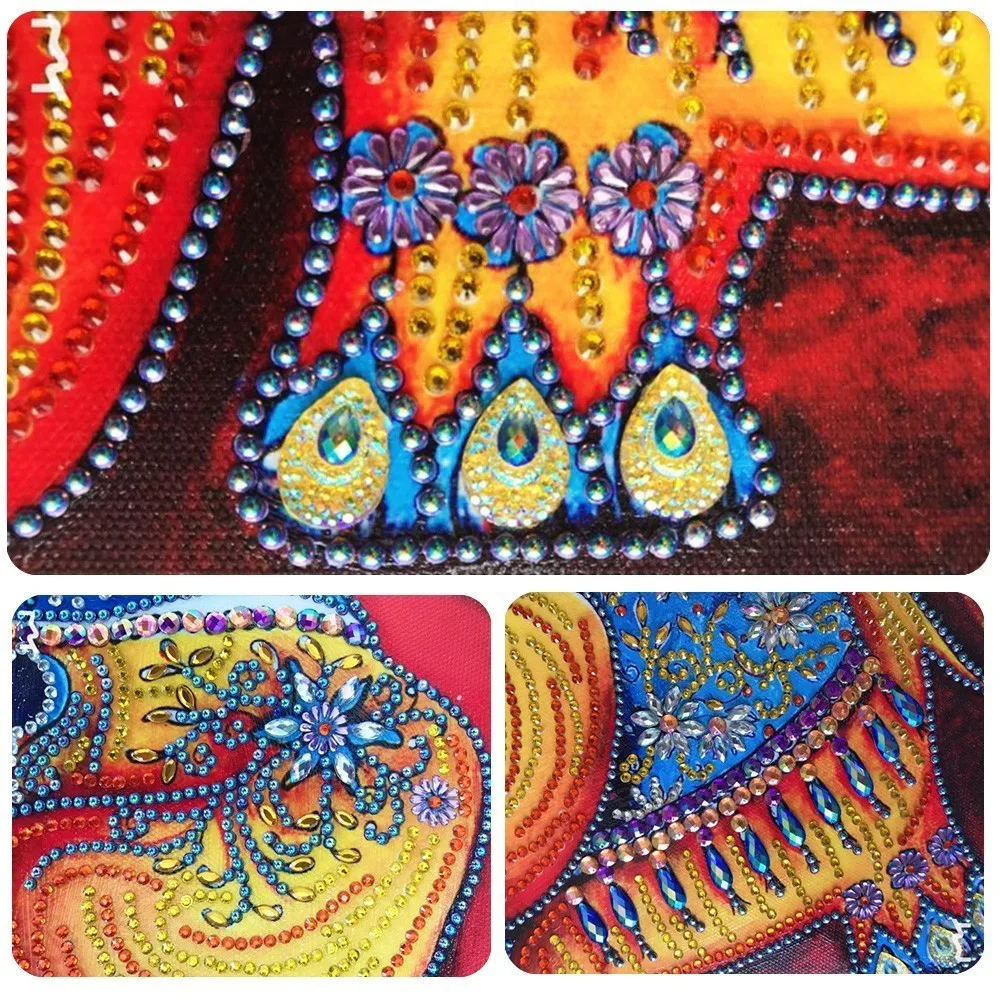 EverShine 5D Diamond Painting Elephant Special Shaped Embroidery Cartoon Picture Of Rhinestone Animals | Дом и сад