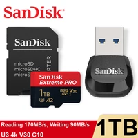 sandisk extreme pro sdxc uhs i micro sd flash card mobilemate usb 3 0 microsd card reader memory card v30 a2 4k for camera drone
