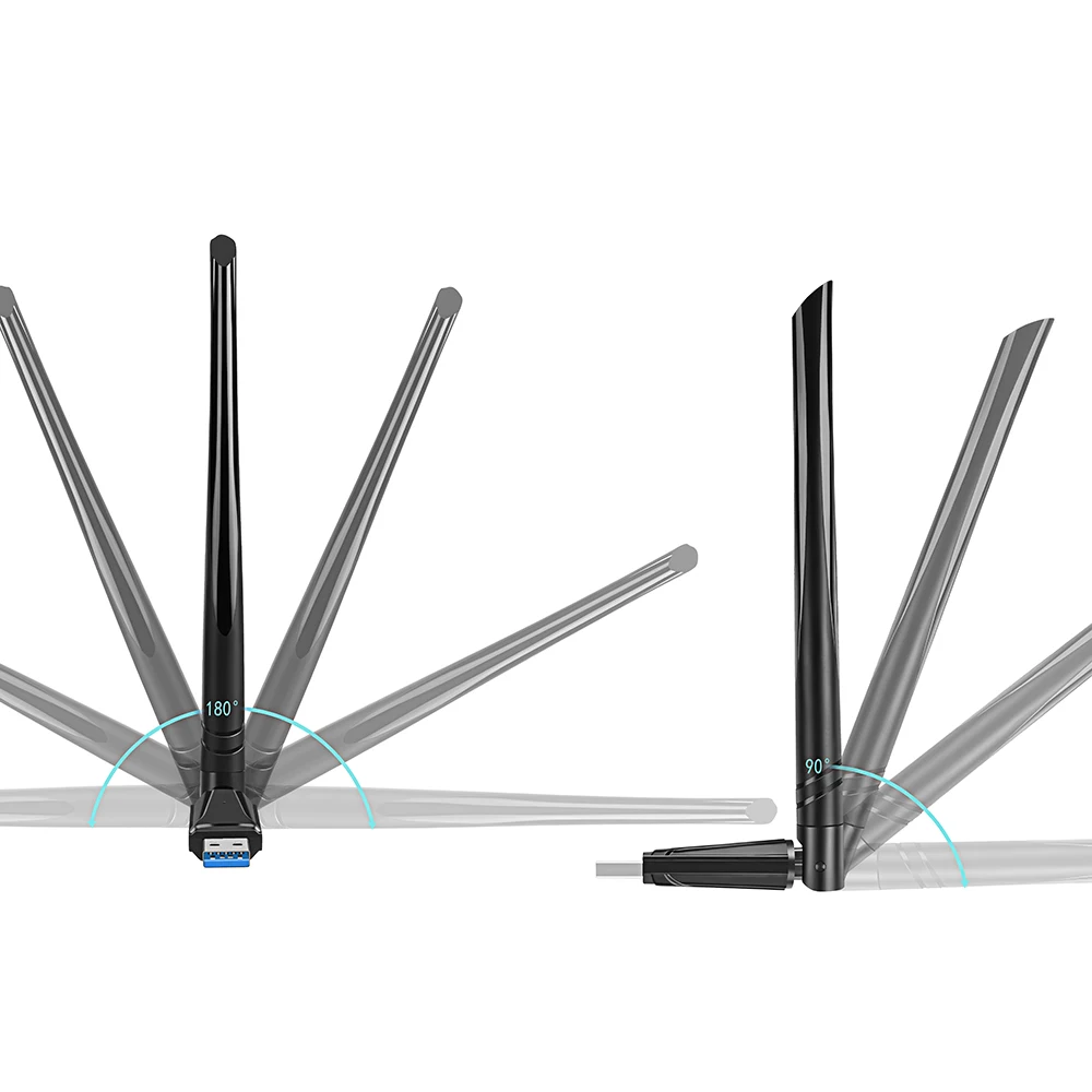 

USB 3.0 Wifi Adapter 1300Mbps Dual Band Antenna 2.4G/5.8G Ethernet Network Card Receiver Wireless Wifi USB Dongle For PC Laptop