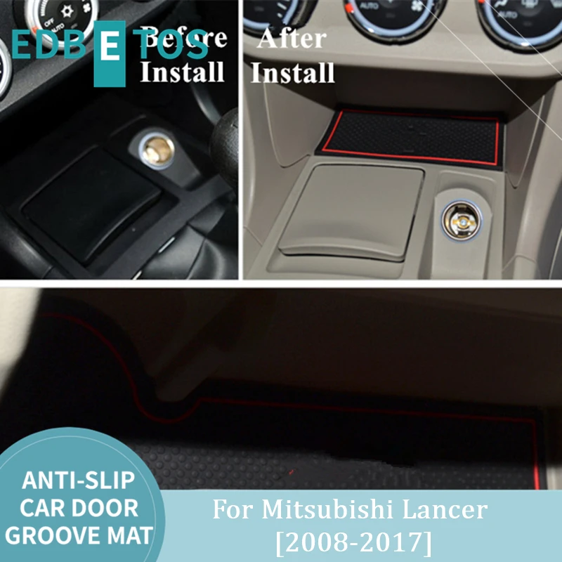 Противопылевые коврики для Mitsubishi Lancer 2008-2017 аксессуары вставки держателя стакана