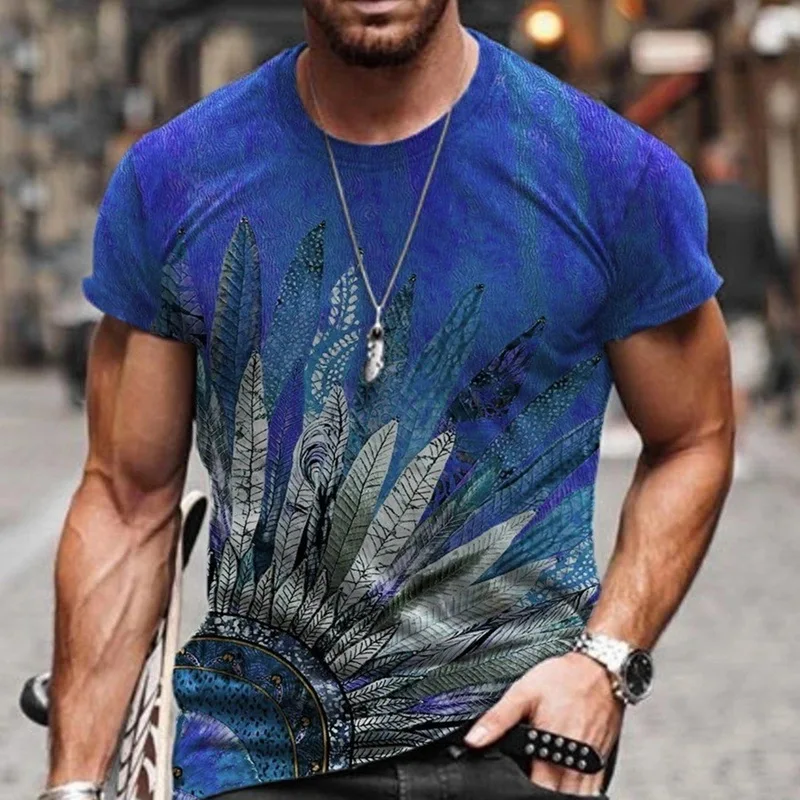 

2021 Men's Vintage Short Sleeve T Shirts Street Summer 3D Print New Fashion Harajuku Print O neck Tshirts For Men Plus Size 5XL