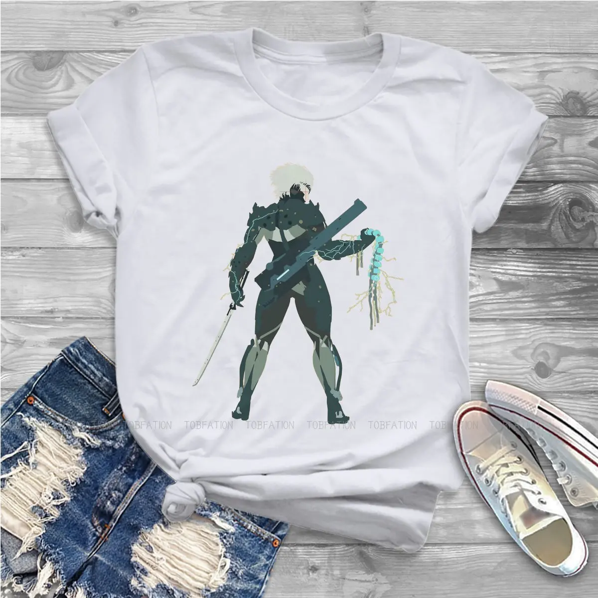 Женская одежда Raiden с векторным рисунком однотонные женские футболки