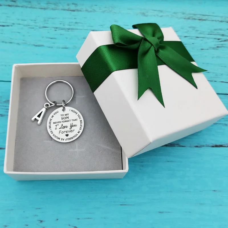 

To My Son Daughter I Love You Forever Inspirational Gift Keychain, Best Gift Idea for Son Daughter Stocking Stuff Gifts