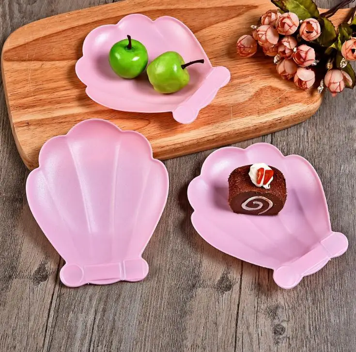 Одноразовая пластиковая посуда в форме ракушки столовая оптовая продажа закуски