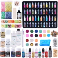 2 part clear epoxy resin liquid colorant dye filling material set dried flowers glitter powder for resin accessories craft diy