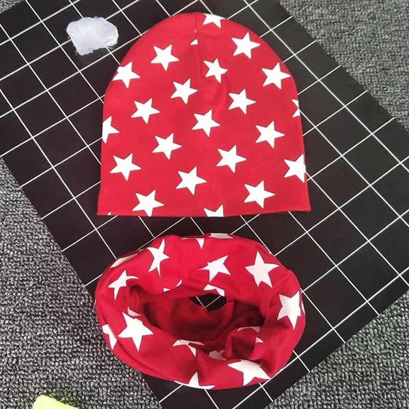 2 шт./компл. Детский комплект из шапки и шарфа весенне-зимние теплые детские шарфы