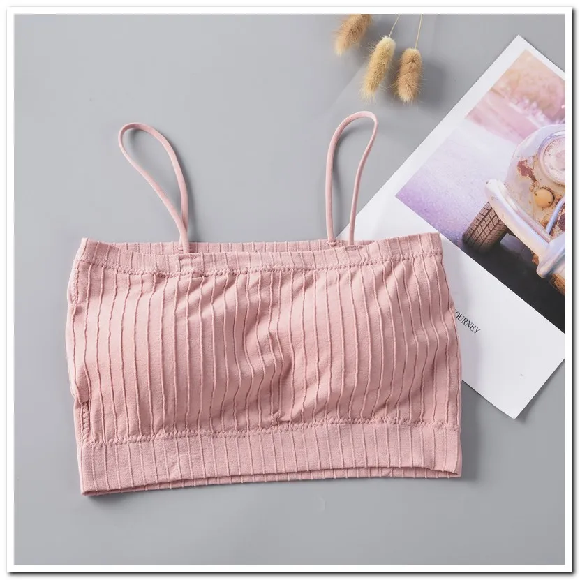 

Xiaomi family sexy one-piece flat mouth seamless thread wrapped chest no steel ring bra removable bra pad underwear