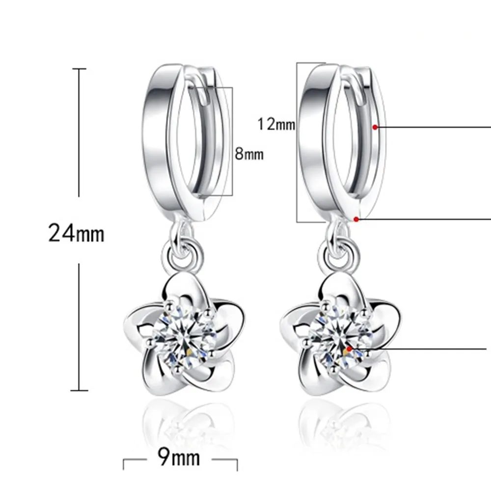 

NEHZY 925 Sterling Silver Earrings Jewelry High Quality Retro Simple Pattern Purple White Zircon Earrings Hot Sale
