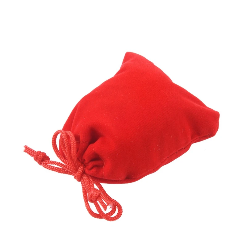 

25 X velvet jewelry gift bag velvet Red