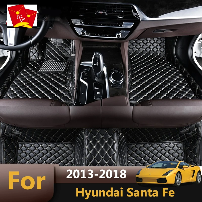 Автомобильные коврики для Hyundai Santa Fe 2018 2017 2016 2015 2014 (7 мест) аксессуары салона