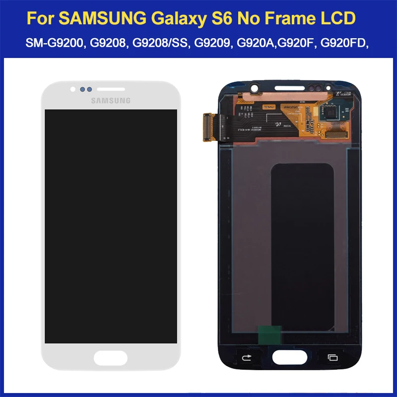 Оригинальный 5 1 ''Super AMOLED сменный S6 ЖК-дисплей для SAMSUNG GALAXY G920 SM-G920F G920F G920FD