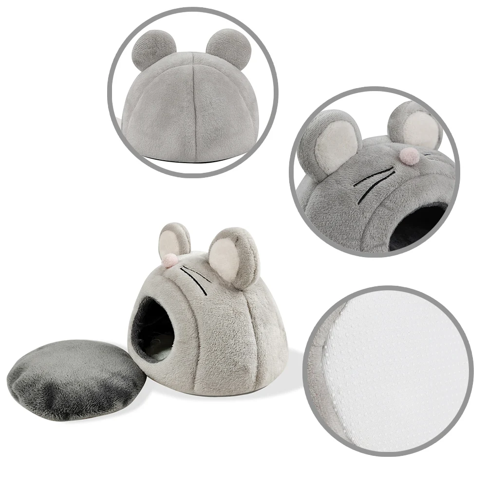 Кровать для домашних животных хомяк гнездо еж зимнее теплое мышь хлопковый дом