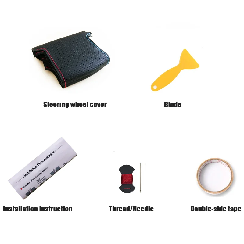 cardak black leather suede red marker car steering wheel cover for renault clio 3 2005 2013 clio dynamics 2008 mk 3 2010 free global shipping