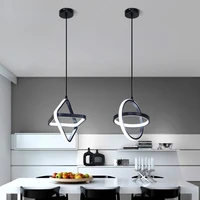 modern led pendant light blackwhite creative chandelier pendant lamp for dining room kitchen bedside light bedroom hanging lamp