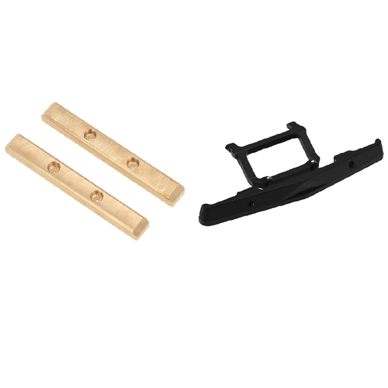 

2Pcs Brass Boulder Bars Rock Rails With Metal Front Bumper With Mount Bracket