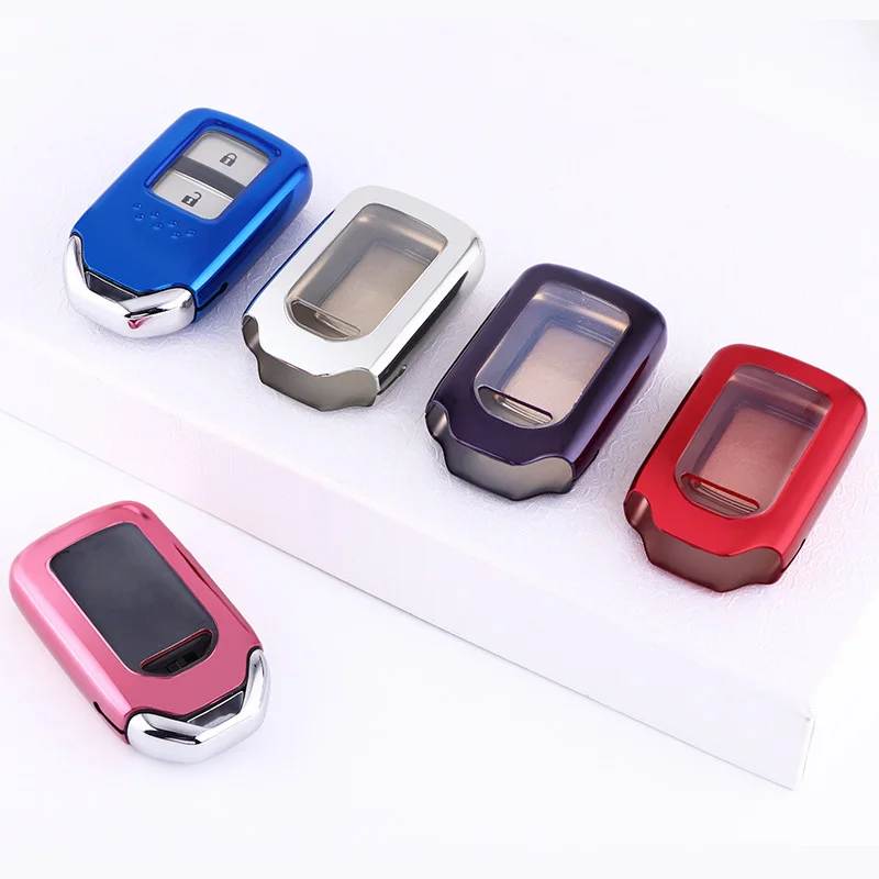 

TPU NEW Car Keyless Smart Key Fob Case Cover for Honda Civic Accord Fit Hrv Crv Jazz City Auto Accessories Ring Protector