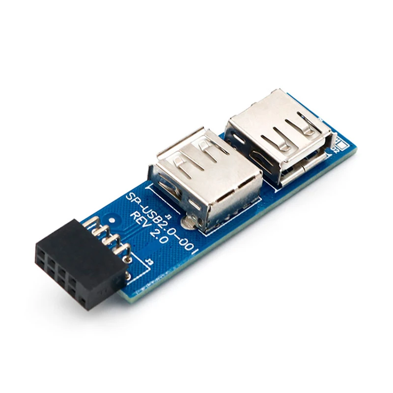 Внутренняя Материнская плата для ПК переходник 9-контактный на 2-портовый USB 2.0 тип