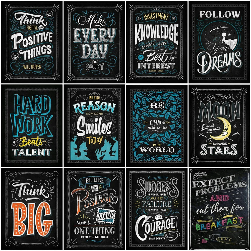 

HUACAN DIY Diamond Painting Text Rhinestone Of Picture Cross Stitch Scenery Mosaic Diamond Decoration