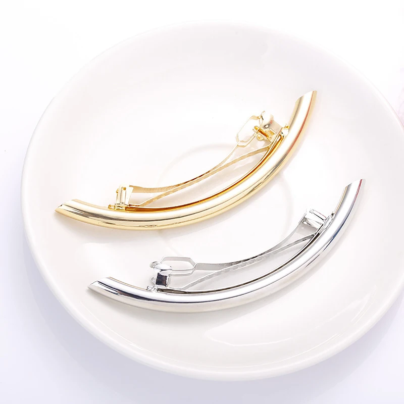 1 шт. Элегантная золотистая Серебристая креативная простая заколка для волос с