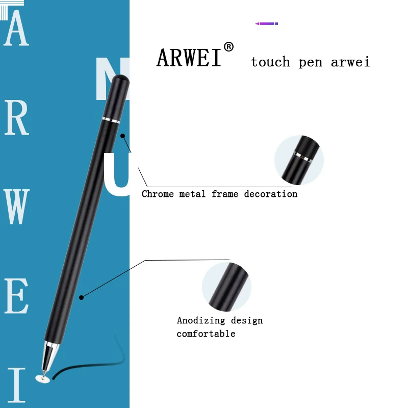 

Universal 2 in 1 Stylus Drawing Tablet Pens Capacitive Screen Touch Pen for Mobile Android Phone Smart Pencil Accessories ARWE