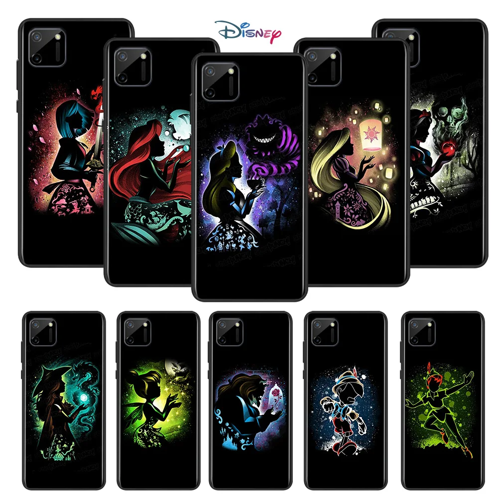 

Disney Animation Cartoon Princess Black Cover For OPPO Realme 7i 7 6 6S 6i 5S 5i 3i 2 Narzo 10 20 Pro Global Black Phone Case