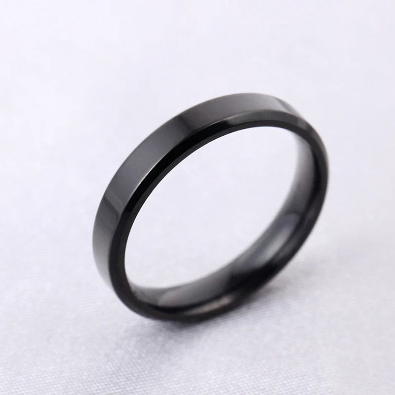 MOREDEAR 4mm 6mm 8mm Bright and Dull Polish Silver Color Titanium Ring For Men and Women Couple Ring