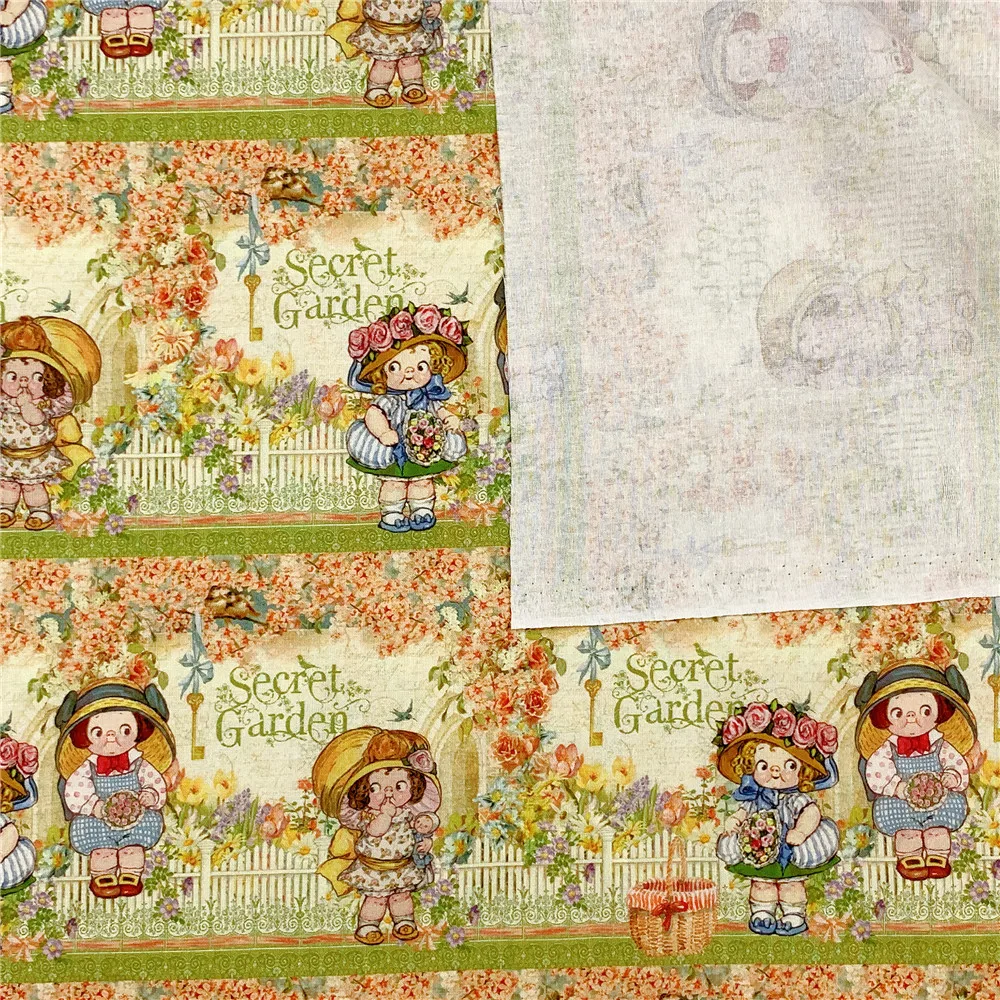 Лоскутная хлопковая ткань в стиле ретро для садовых кукол с томатами лоскутное