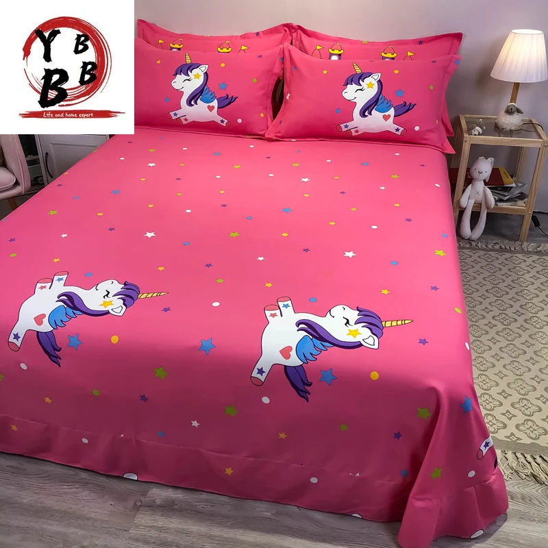 

Pink Bedding Sets Cute Quilt Cover Cartoon Cotton Bed Sheet Twin Queen King Duvet Cover Set Children High Quality Bedclothes