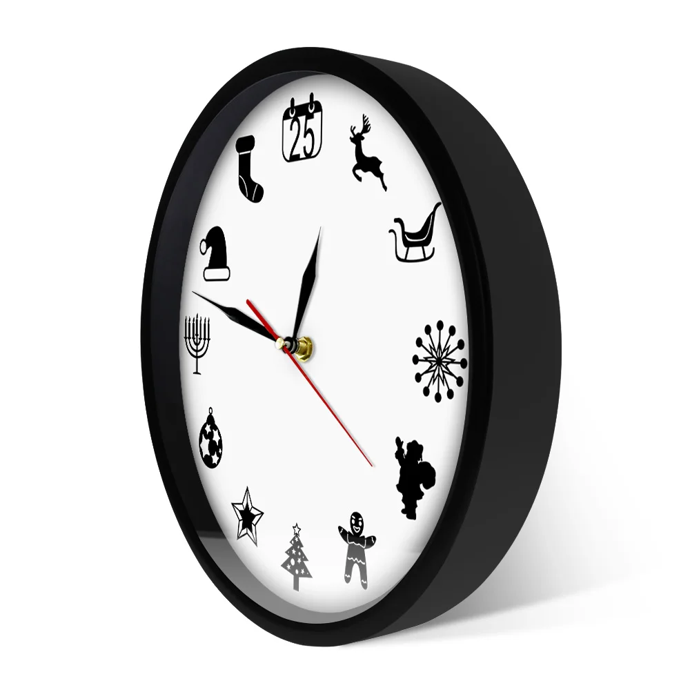 12 часов рождественских векторов знаменитые часы с рождественскими часами