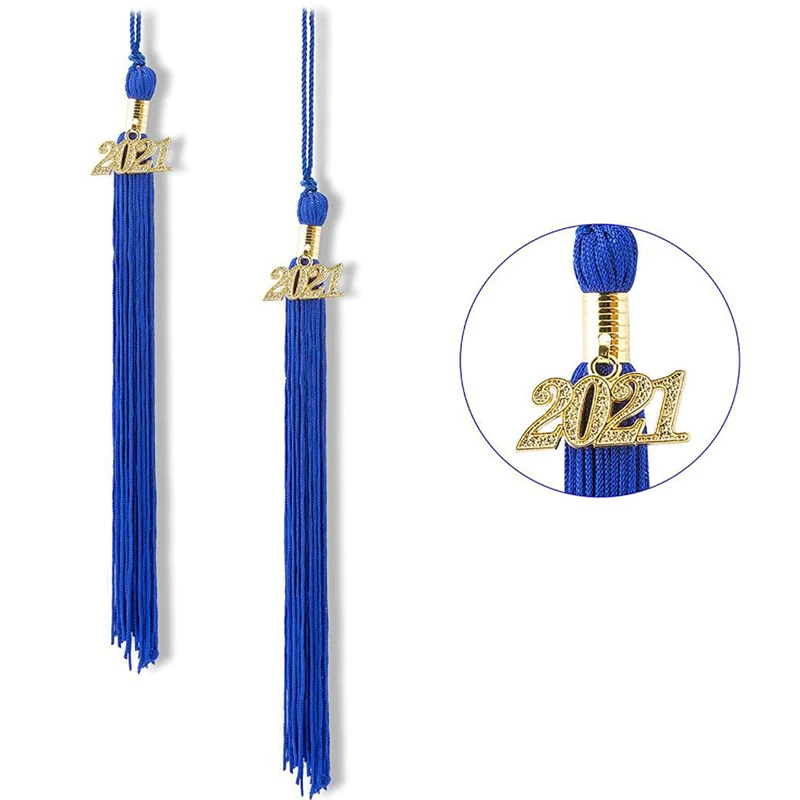 

Graduation Cap Tassel with 2021 Year Gold Date Hat Decoration Cap Ceremony Decoration for Graduation Party Activities KI