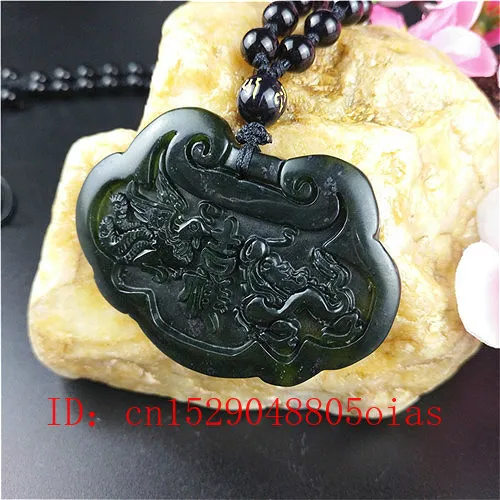 Сертифицированный китайский натуральный черный зеленый Нефритовый дракон
