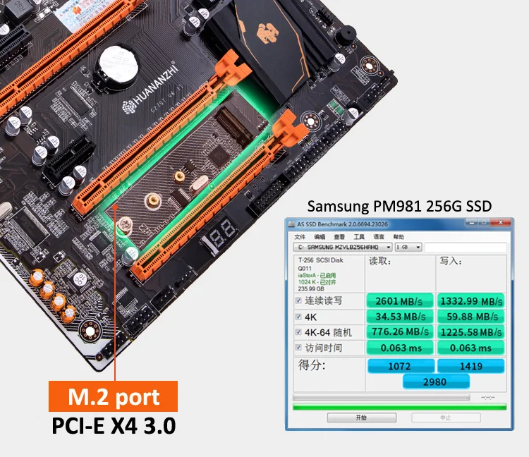 Скидка HUANANZHI Deluxe X79 материнская плата с M.2 слотом 4 DIMM 3* PCI-E x16 слотами 2 порта SATA3.0 поддержка 4*16G память 1866 МГц