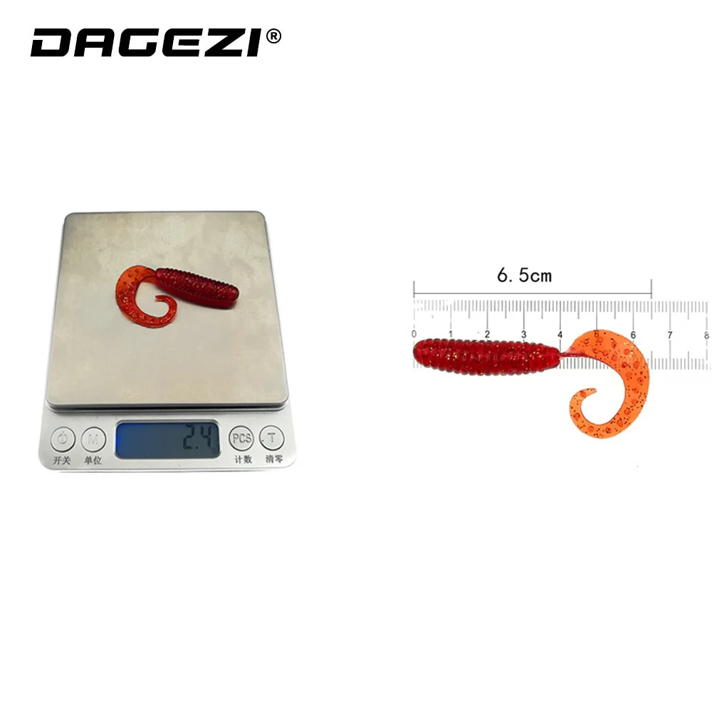 DAGEZI 6 5 см мягкая Рыболовная Приманка 10 шт./лот светящаяся искусственная приманка