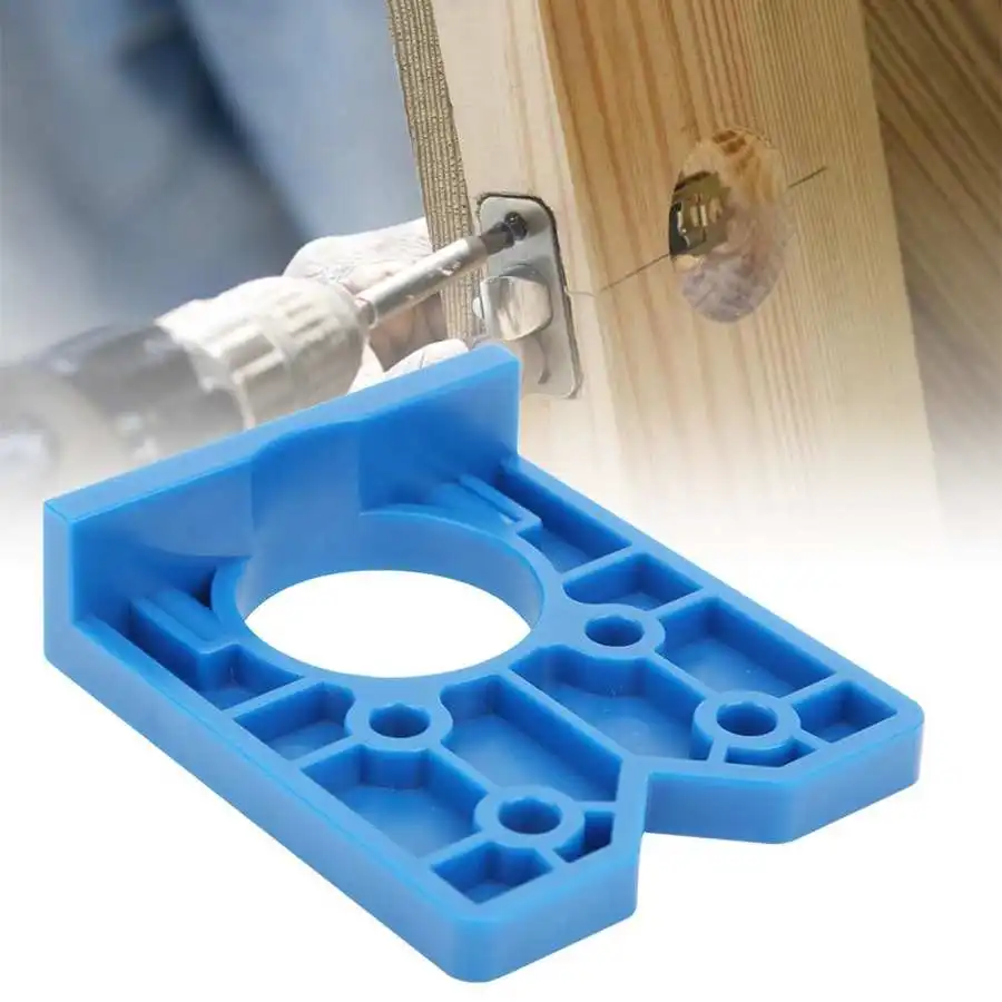 

35mm Hinge Hole Positioner Locator Door Cabinet Drilling Jig Guide Opener Woodworking Punching Tool Drilling Locator