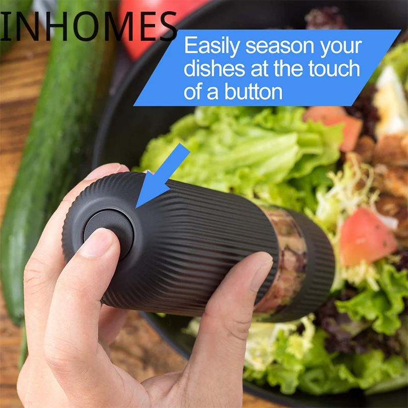 

Stainless Steel Pepper Grinder Electric Salt And Pepper Mills Set Spice Jars For Kitchen Tools Accessories