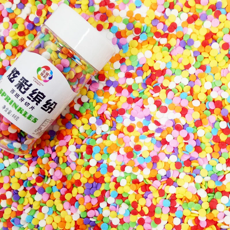 Блестящий сахар в горошек с конфетти 66 г |