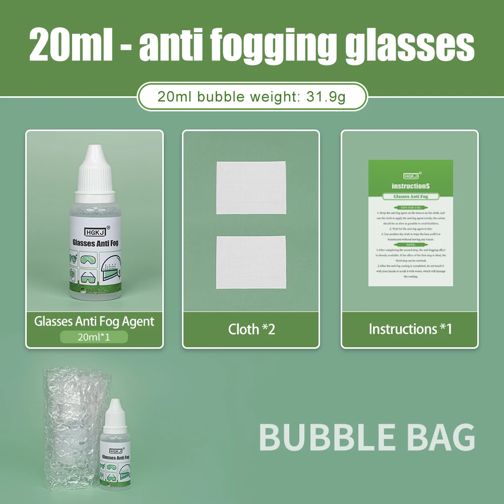 

HGKJ Glasses Anti Fog Anti Fog Agent for Swim Goggles Glass Lens Diving Mask Cleaner Solution Antifogging Spray Mist 20ml