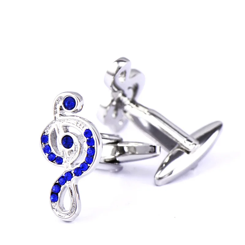 Музыкальные запонки набор синий тройной Клиф фортепиано кнопка для мужских