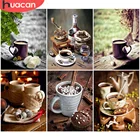 HUACAN DIY алмазная живопись кофе мозаика Алмазный чашечный стразы из картина крестом камни в форме ромба украшения дома