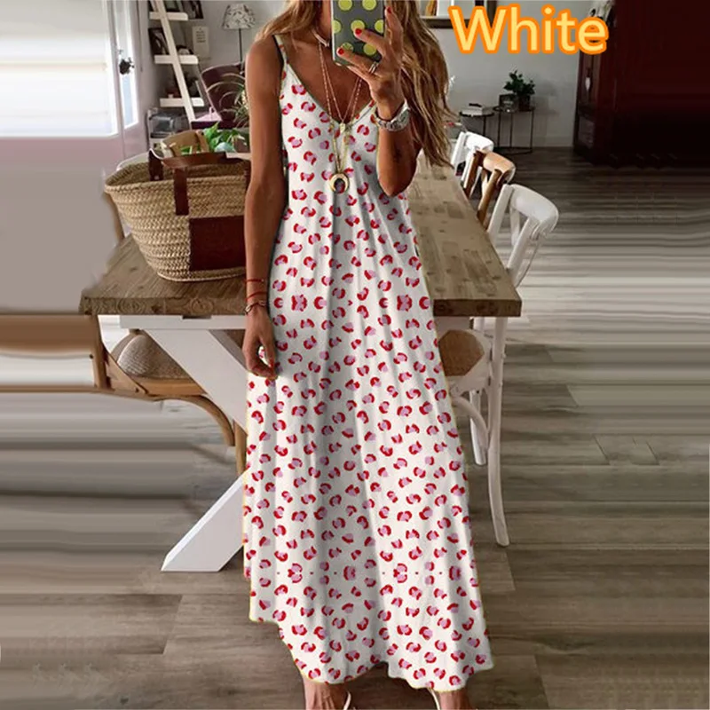 Сексуальное платье с глубоким v образным вырезом без рукавов 2021 Лето Новинка