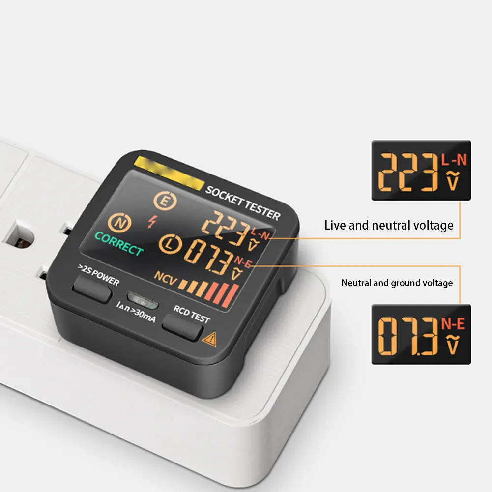 

Digital Power Socket Tester Socket Tester Wiring Detection Wall Plug Breaker Finder Detector Circuit Breaker Finders Instruments