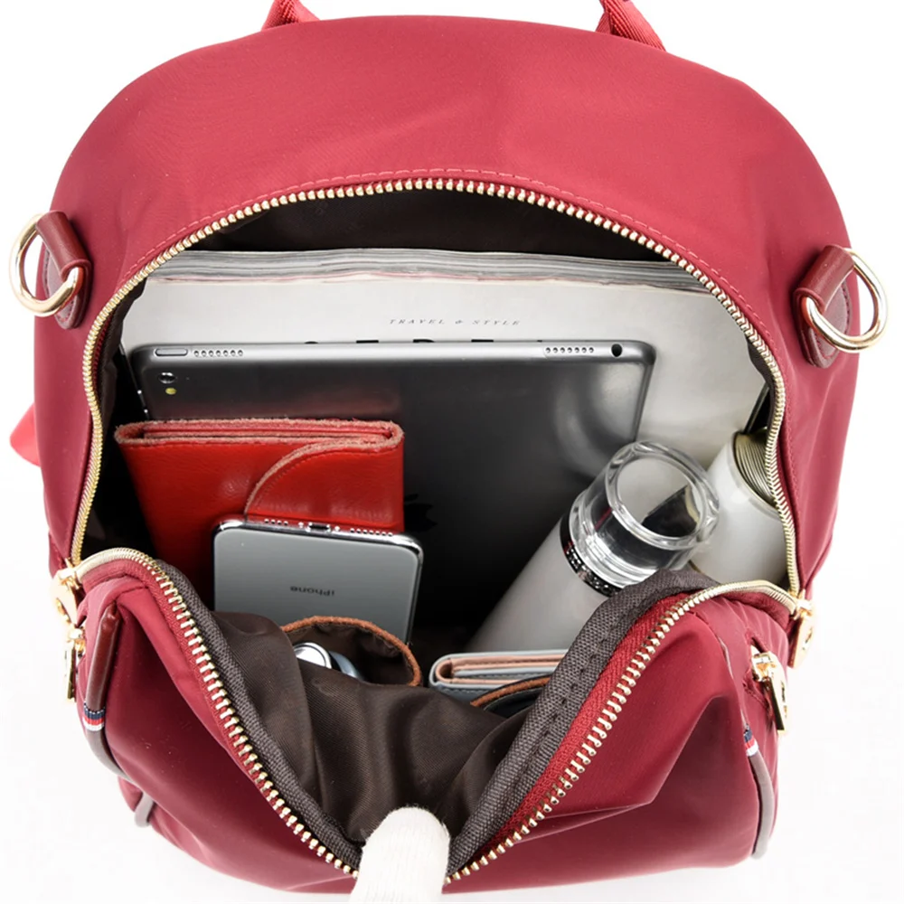 Модный женский рюкзак Оксфорд водонепроницаемая нейлоновая школьная сумка на